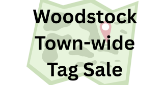 Map image with text Woodstock Town-wide Tag Sale