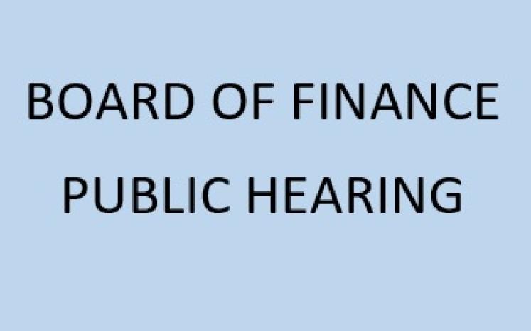 board of finance public hearing
